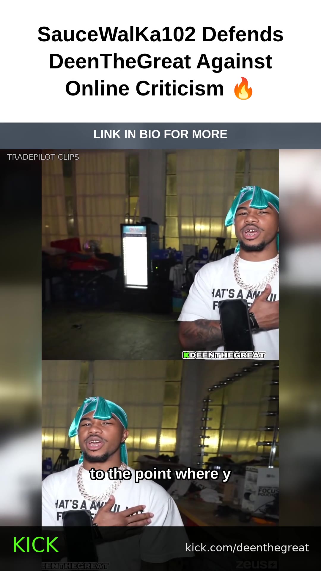 SauceWalKa102 Defends DeenTheGreat Against Online Criticism 🔥
