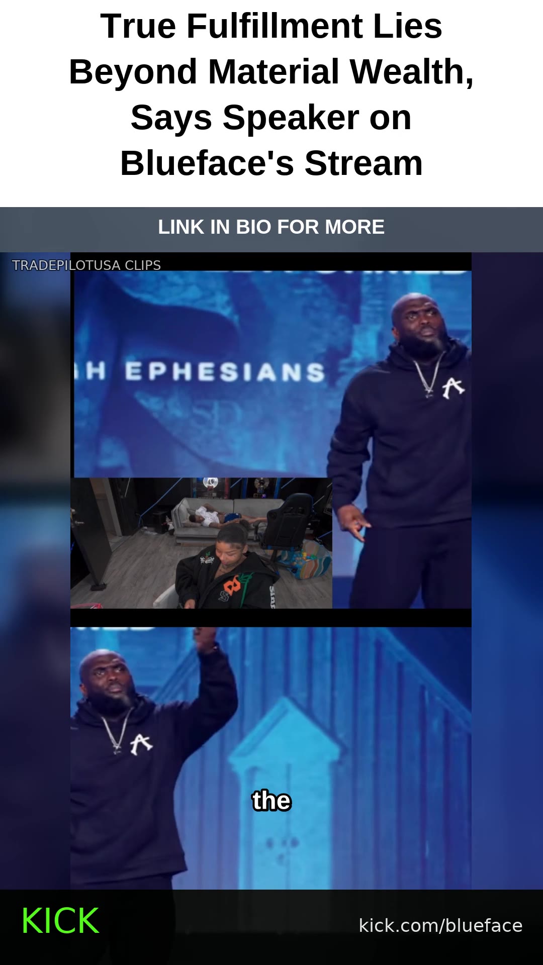 True Fulfillment Lies Beyond Material Wealth, Says Speaker on Blueface's Stream