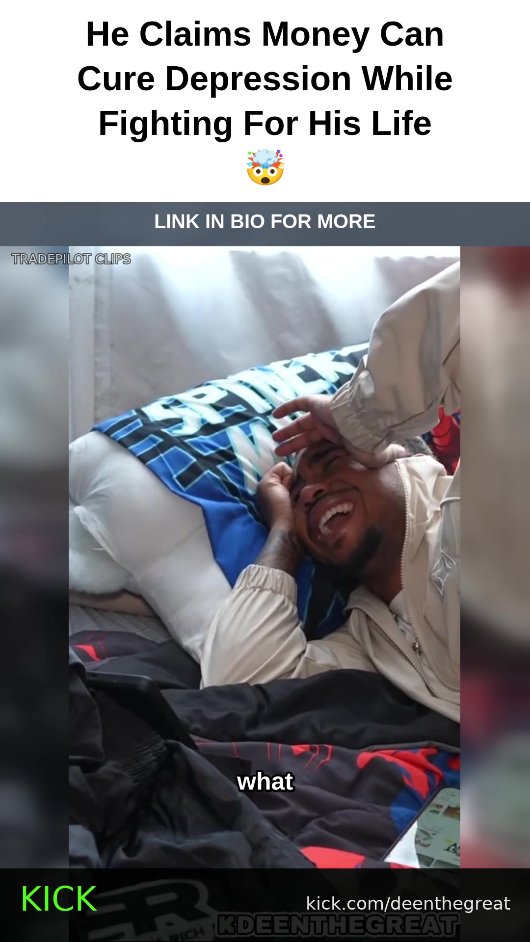 He Claims Money Can Cure Depression While Fighting For His Life 🤯