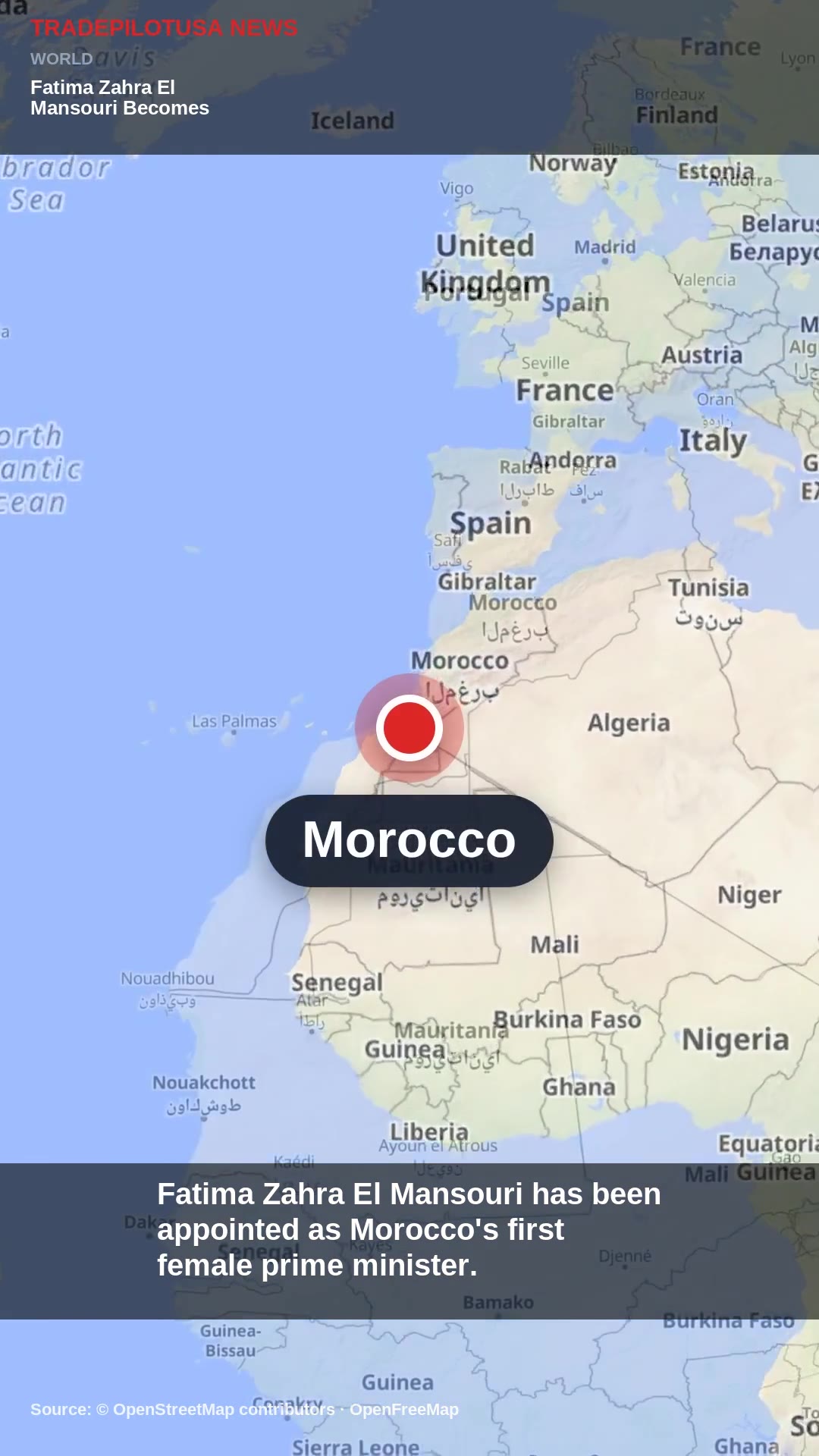 Fatima Zahra El Mansouri Becomes Morocco's First Female PM