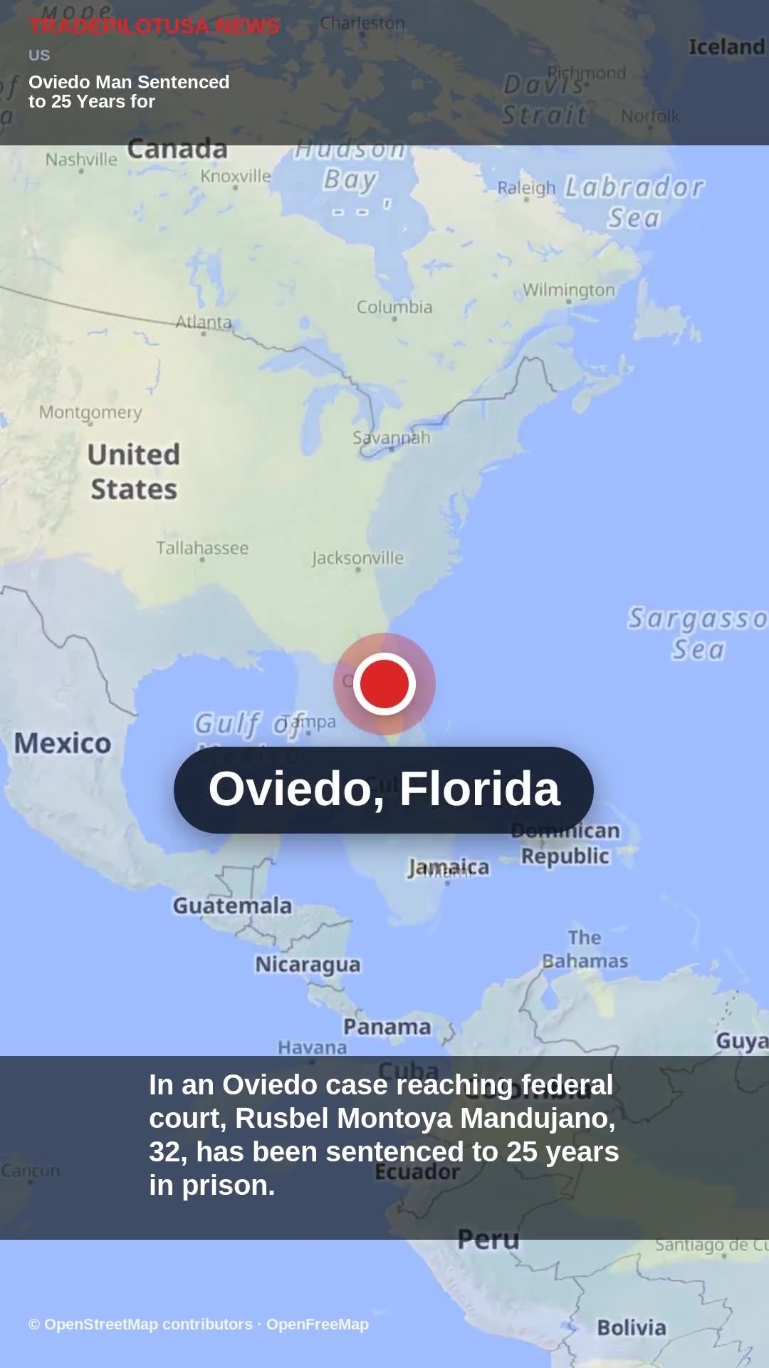 Oviedo Man Sentenced to 25 Years for Coercion in Online Sting