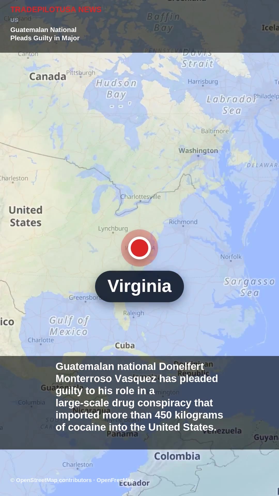 Guatemalan National Pleads Guilty in Major U.S. Cocaine Importation Conspiracy