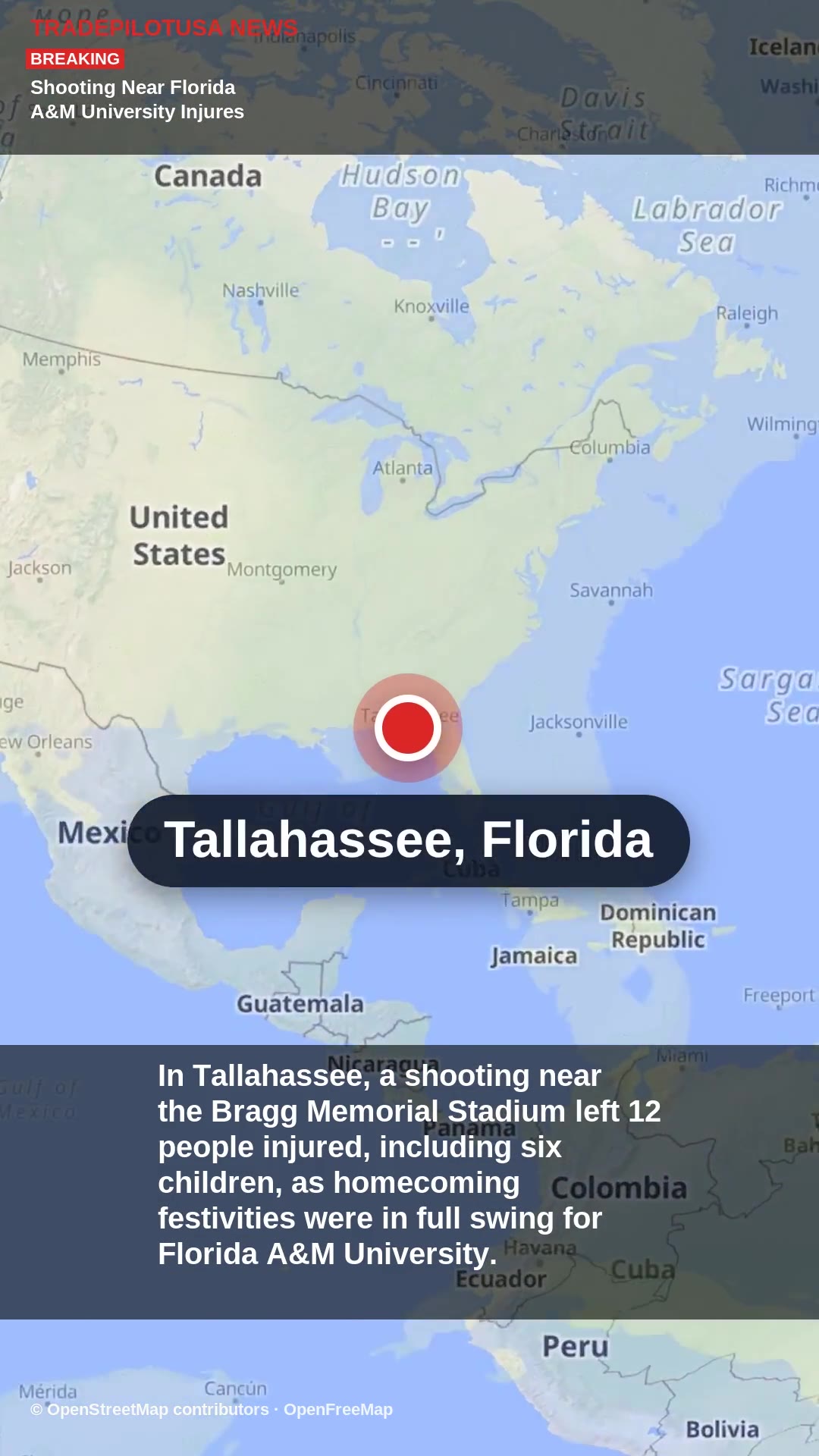 Shooting Near Florida A&M University Injures 12 During Homecoming