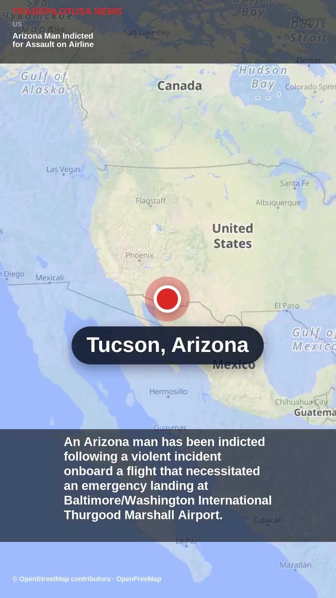 Arizona Man Indicted for Assault on Airline Passenger