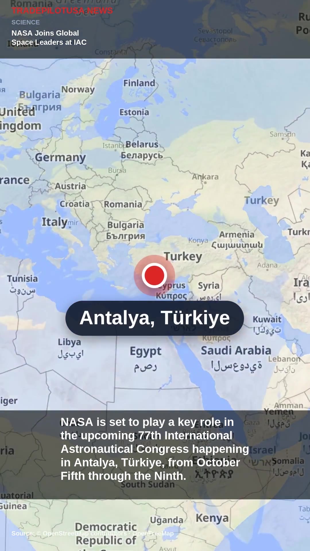 NASA Joins Global Space Leaders at IAC in Türkiye