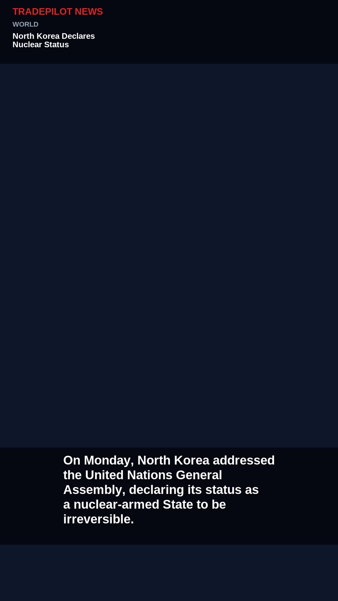 North Korea Declares Nuclear Status Permanent
