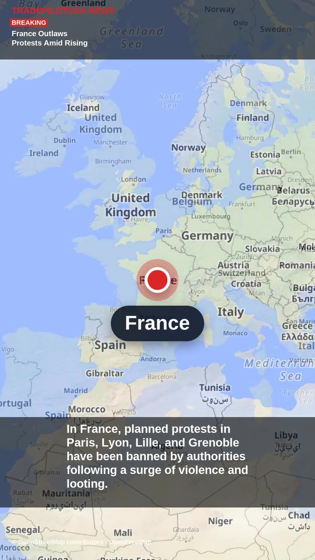 France Outlaws Protests Amid Rising Unrest