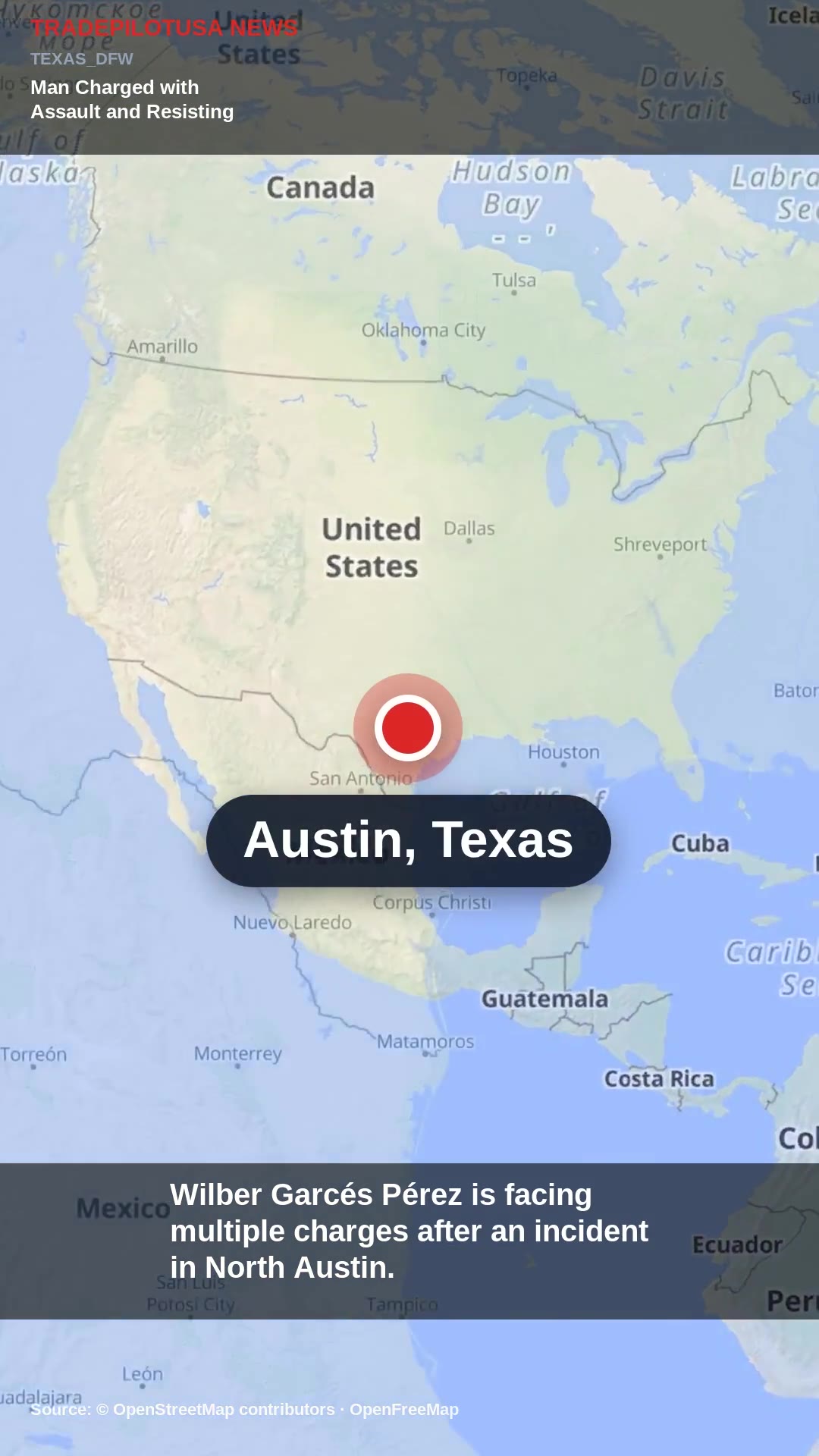 Man Charged with Assault and Resisting Federal Officer in Austin Incident