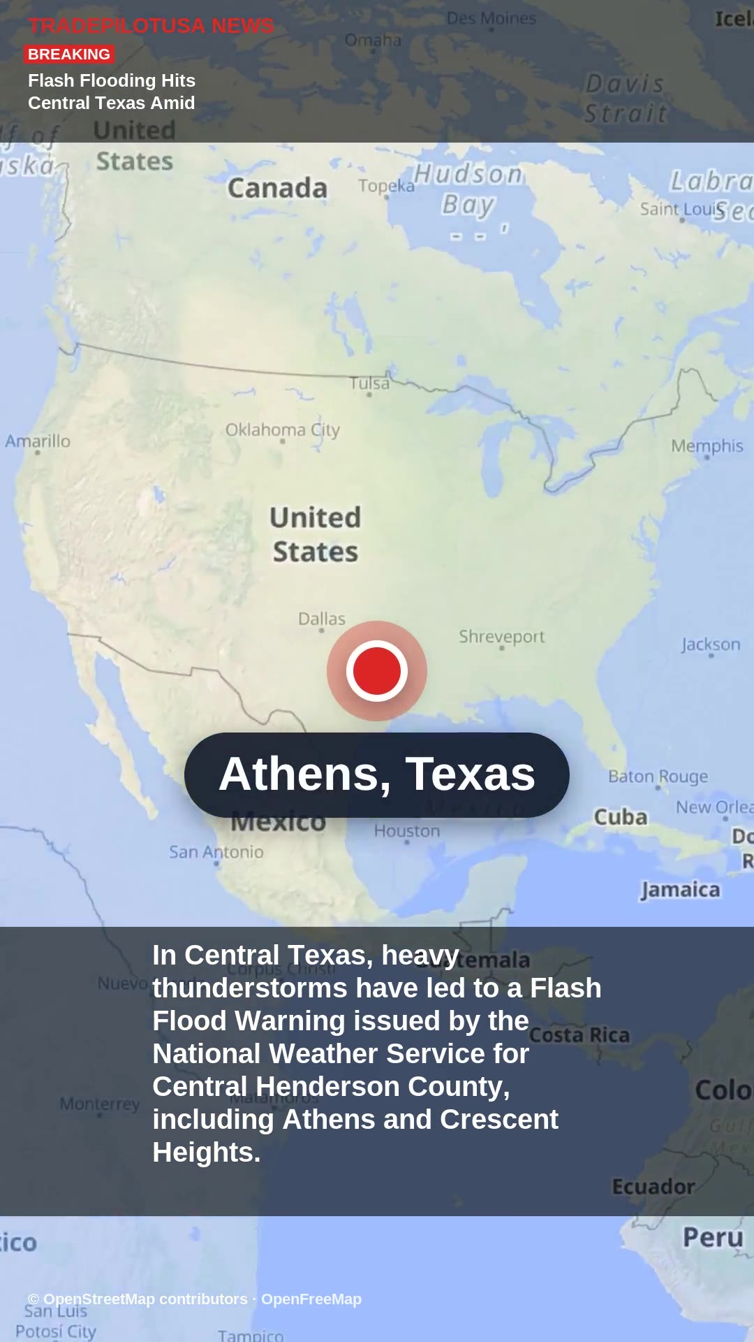Flash Flooding Hits Central Texas Amid Heavy Rainfall
