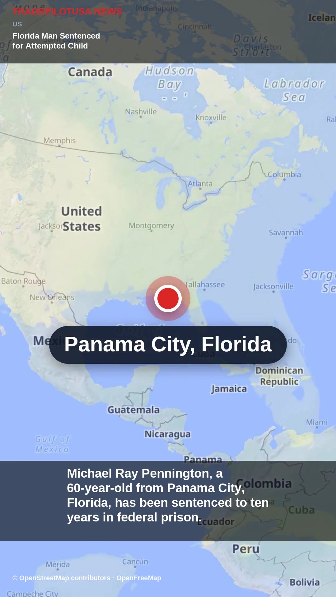 Florida Man Sentenced for Attempted Child Enticement