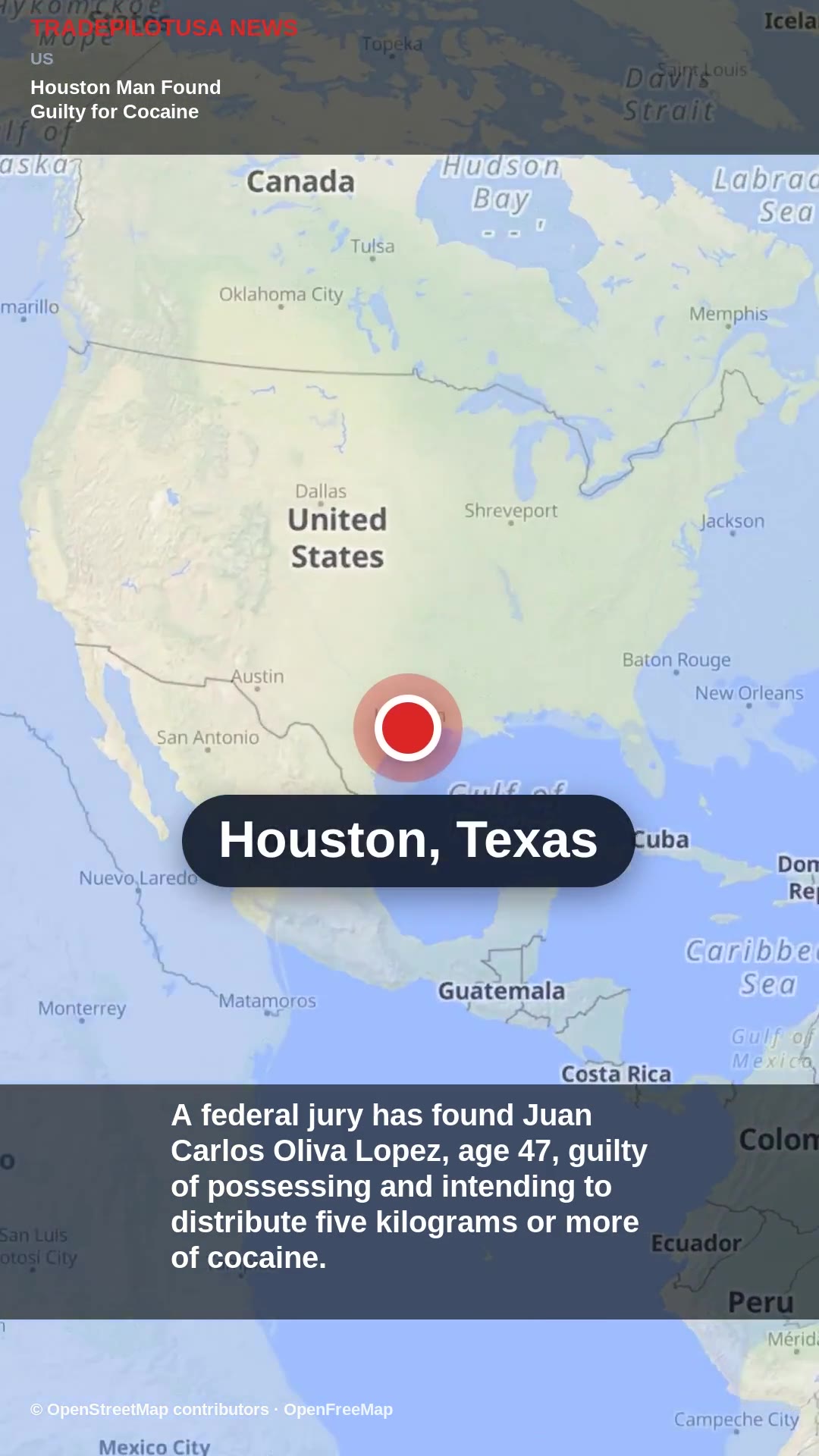 Houston Man Found Guilty for Cocaine Trafficking