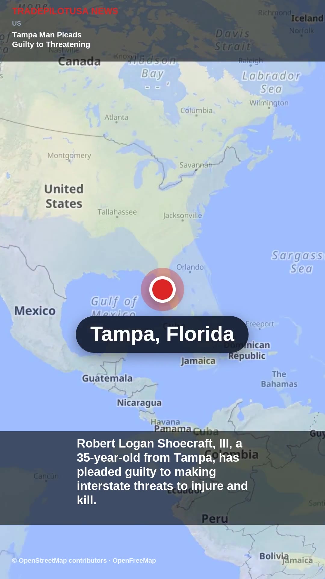 Tampa Man Pleads Guilty to Threatening U.S. Officials