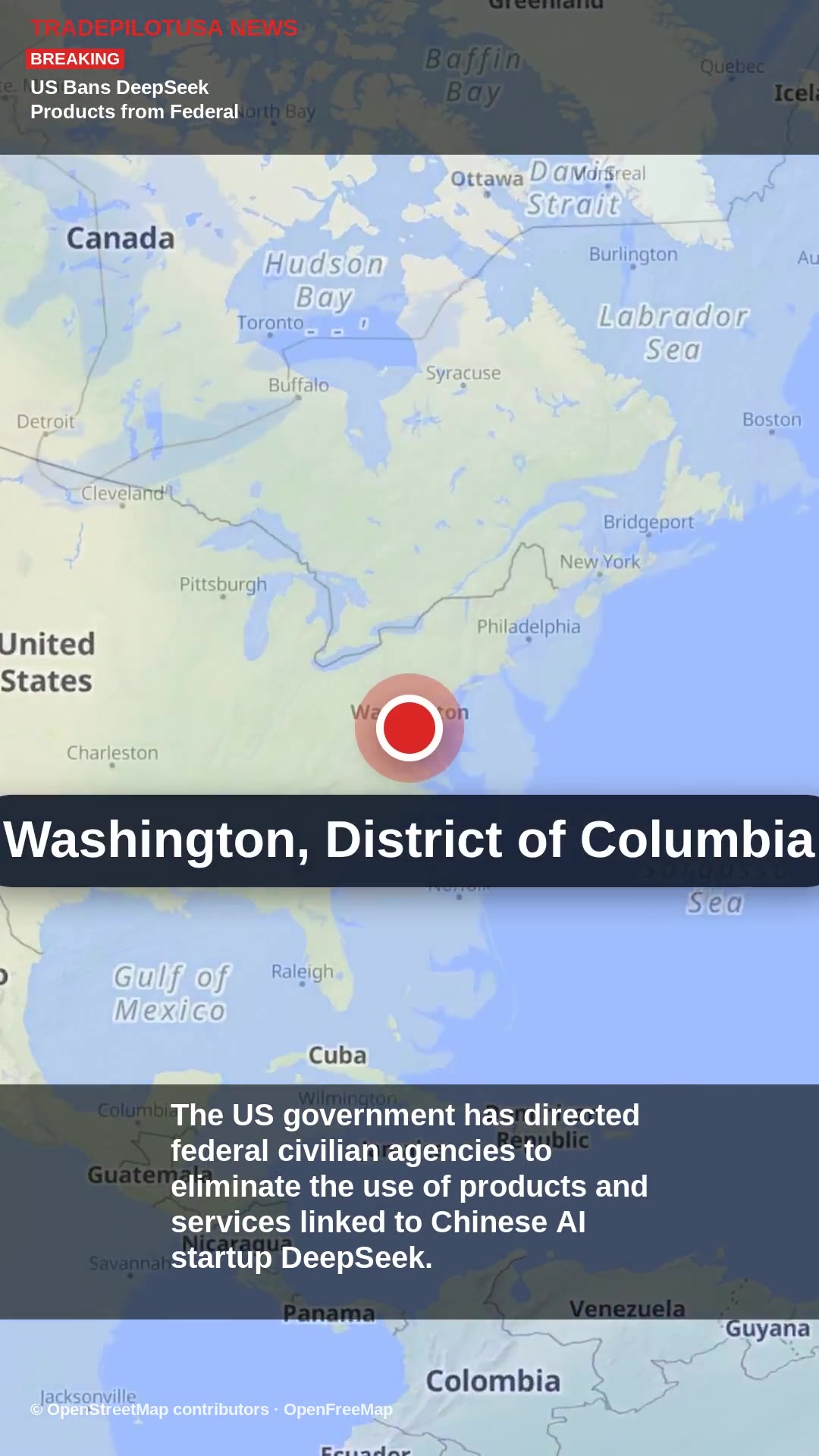 US Bans DeepSeek Products from Federal Agencies Over Security Concerns