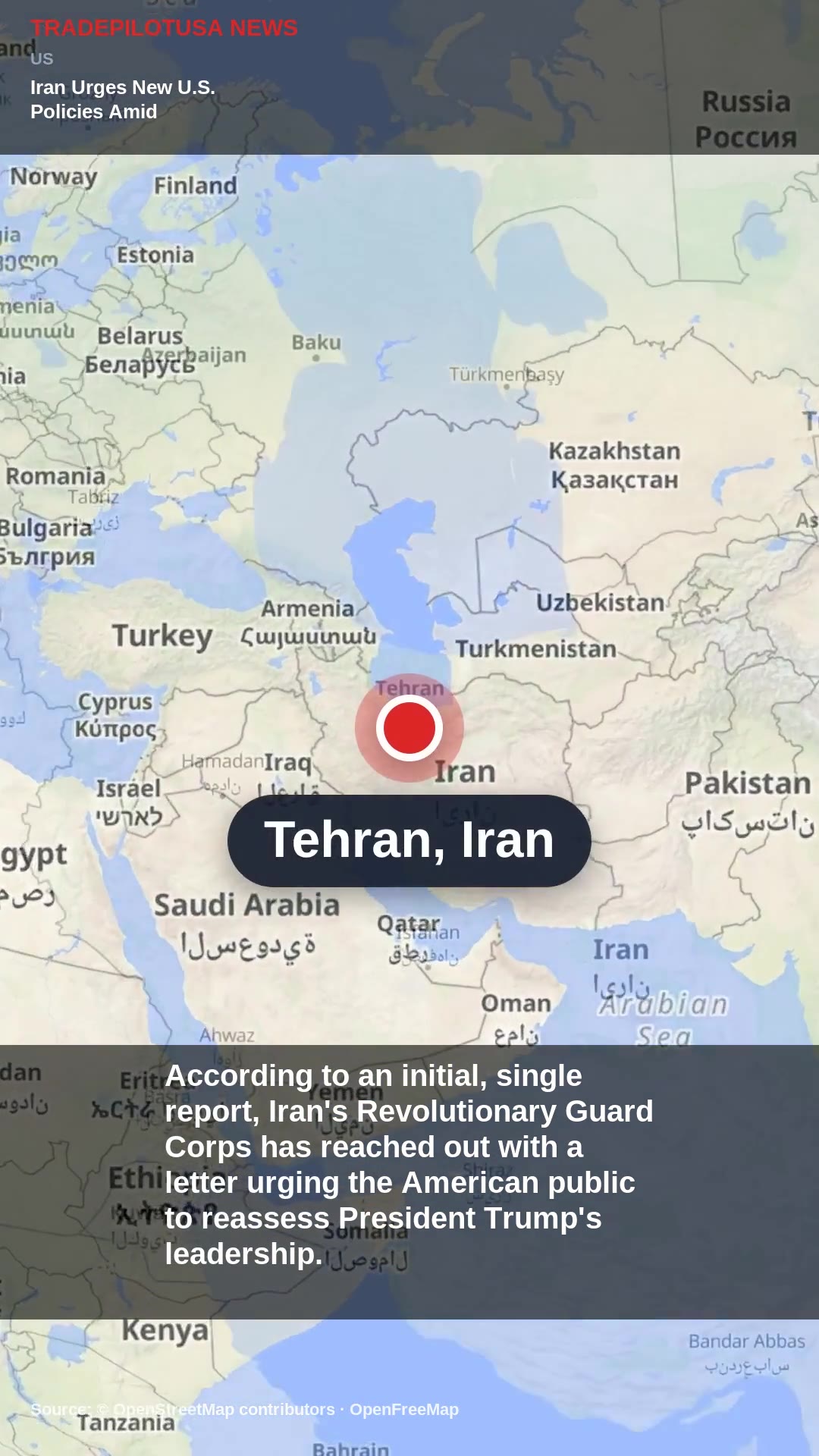 Iran Urges New U.S. Policies Amid Ceasefire Proposal