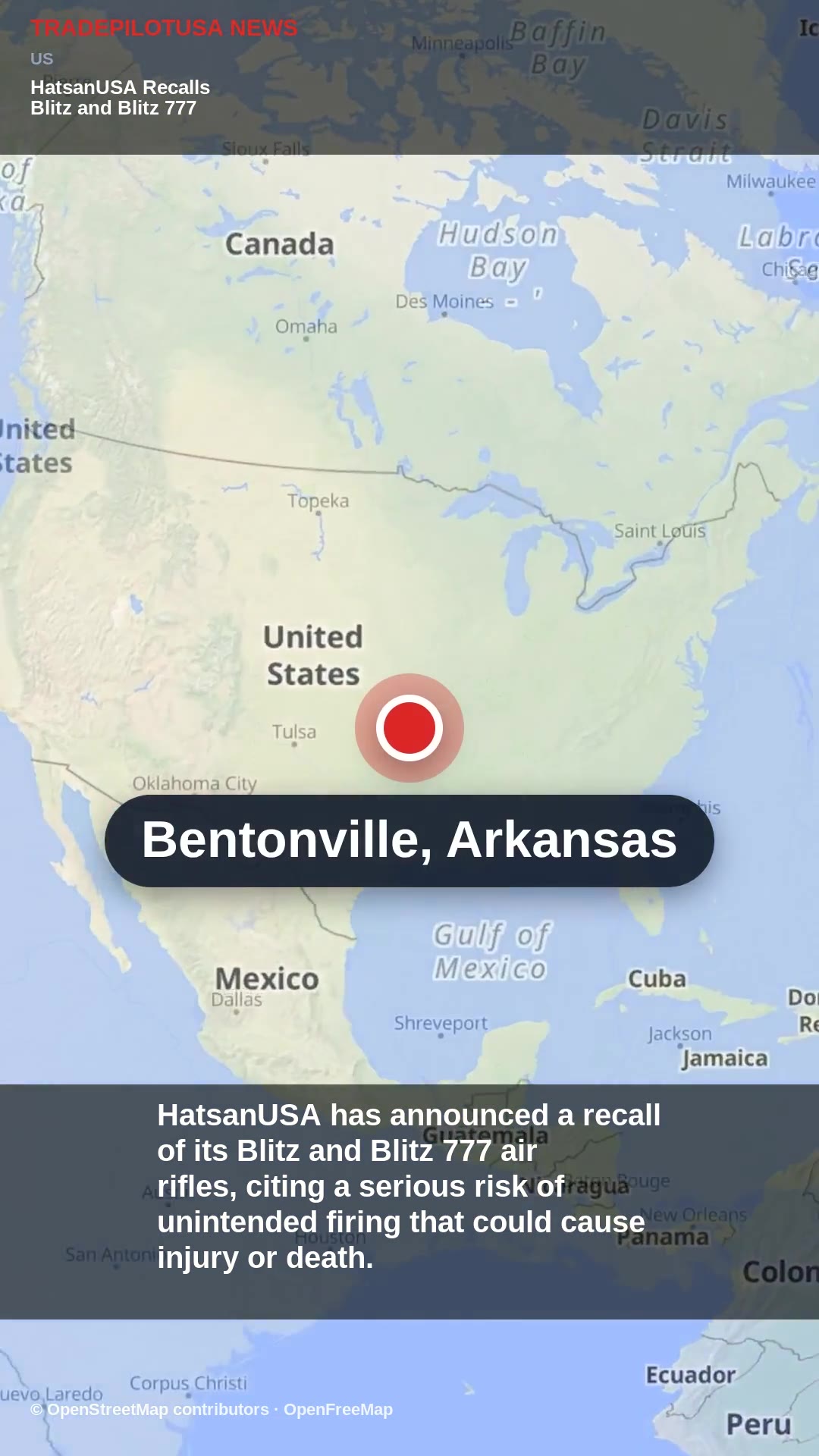 HatsanUSA Recalls Blitz and Blitz 777 Air Rifles