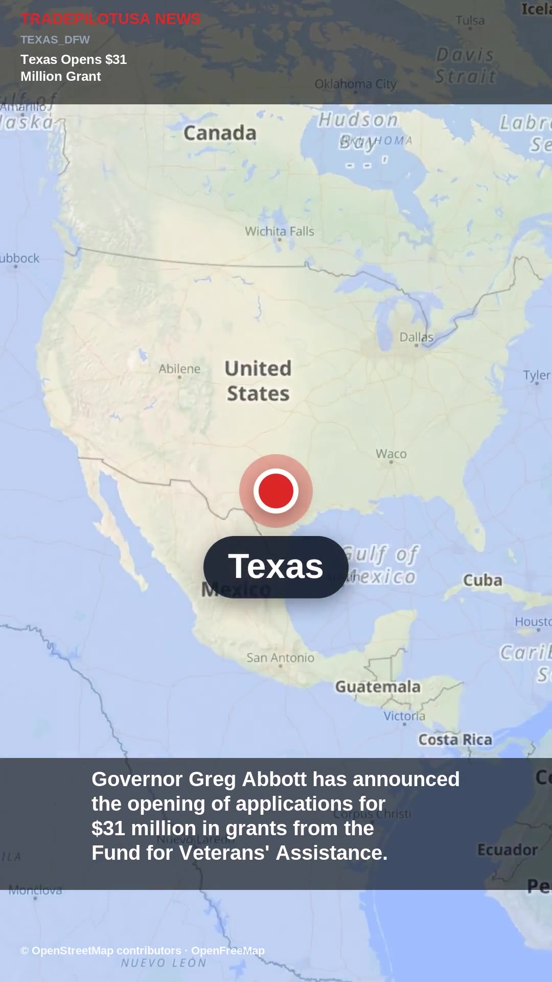 Texas Opens $31 Million Grant Applications for Veteran Services