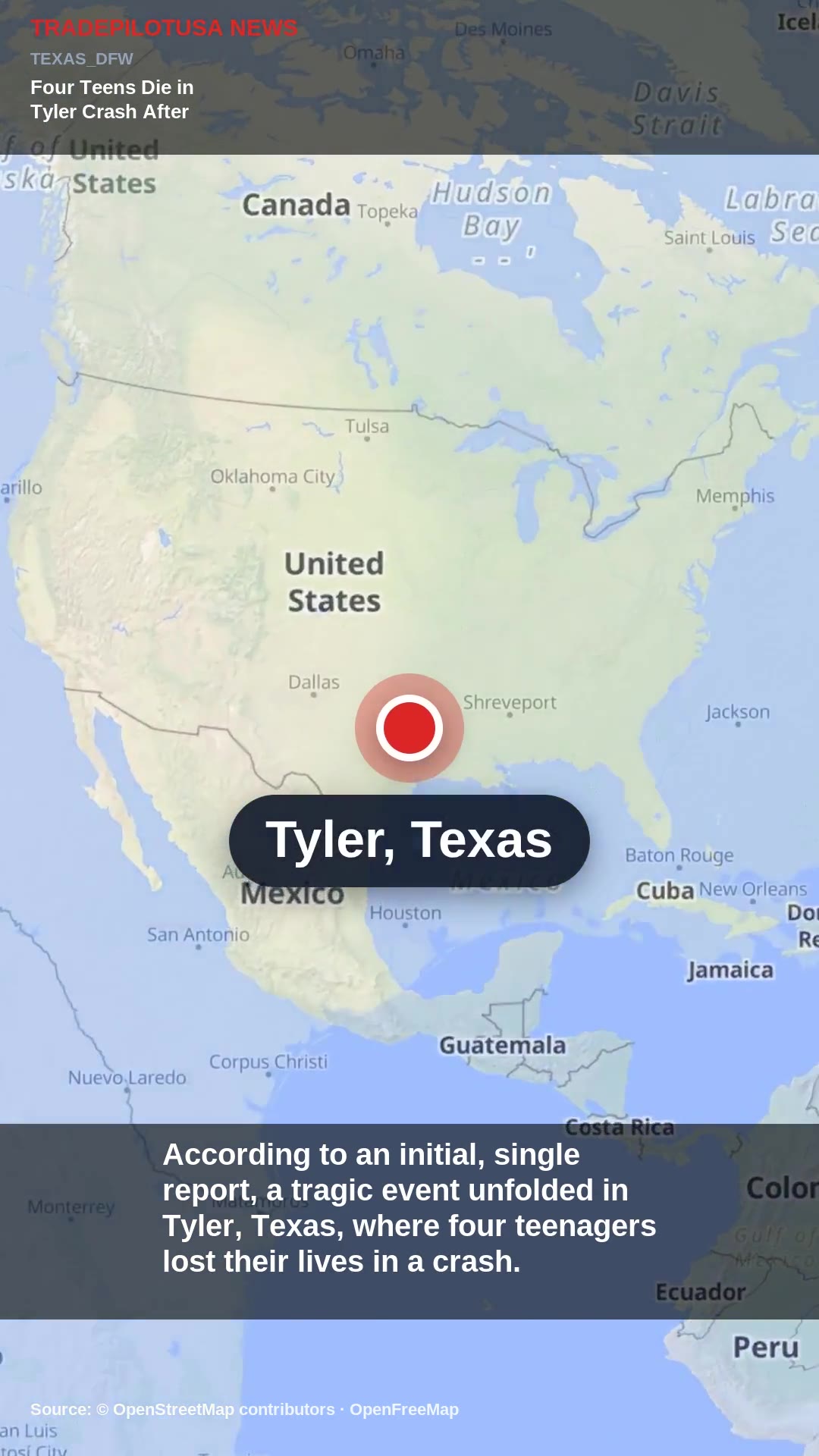 Four Teens Die in Tyler Crash After Police Pursuit