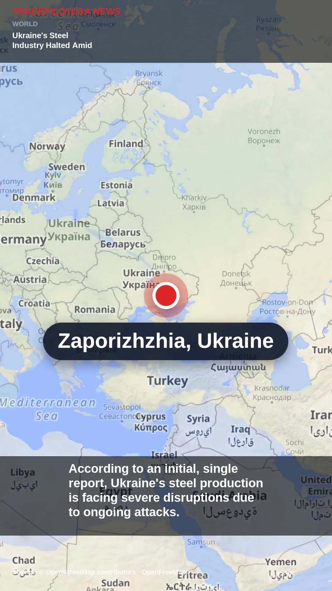 Ukraine's Steel Industry Halted Amid Russian Attacks