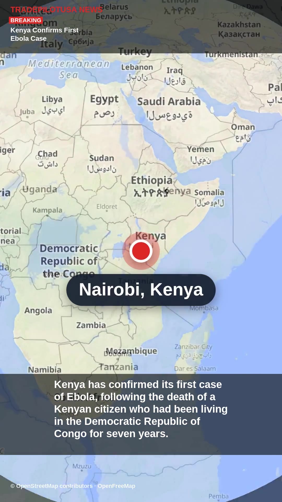 Kenya Confirms First Ebola Case