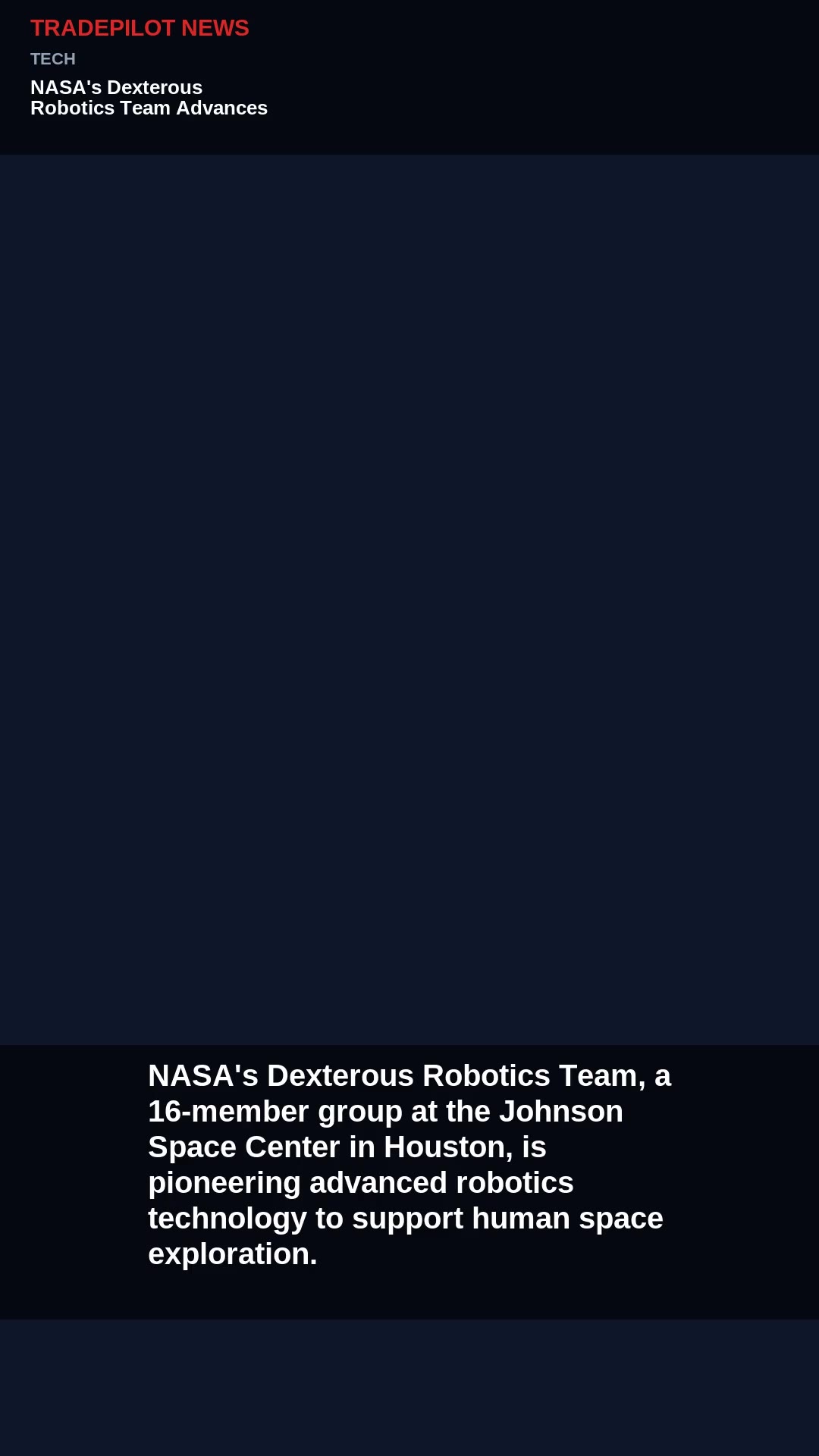 NASA's Dexterous Robotics Team Advances Space Robotics