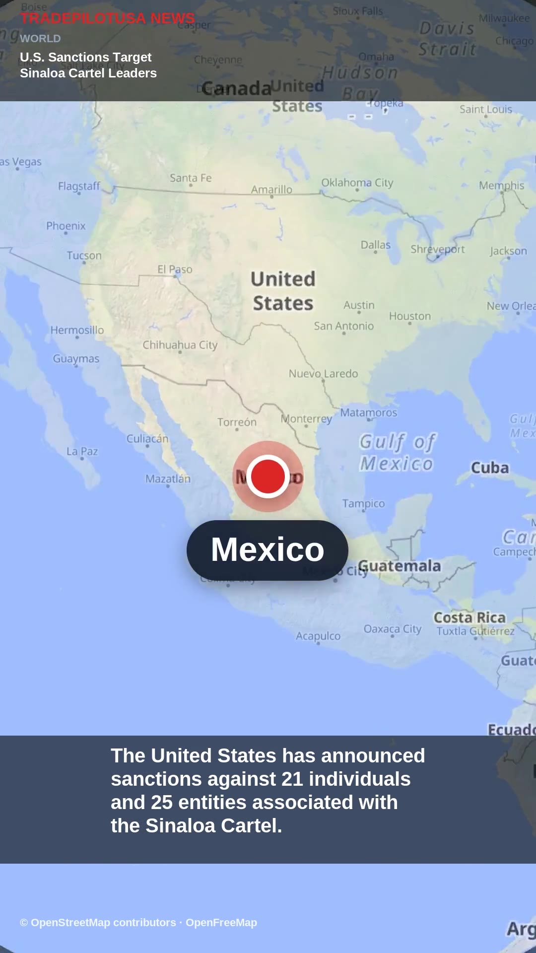 U.S. Sanctions Target Sinaloa Cartel Leaders and Associates