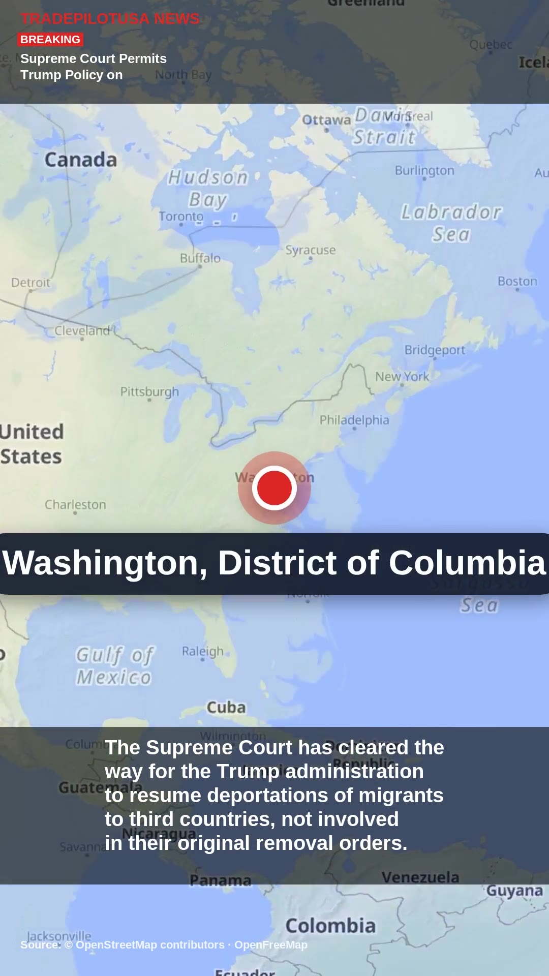 Supreme Court Permits Trump Policy on Third-Country Deportations