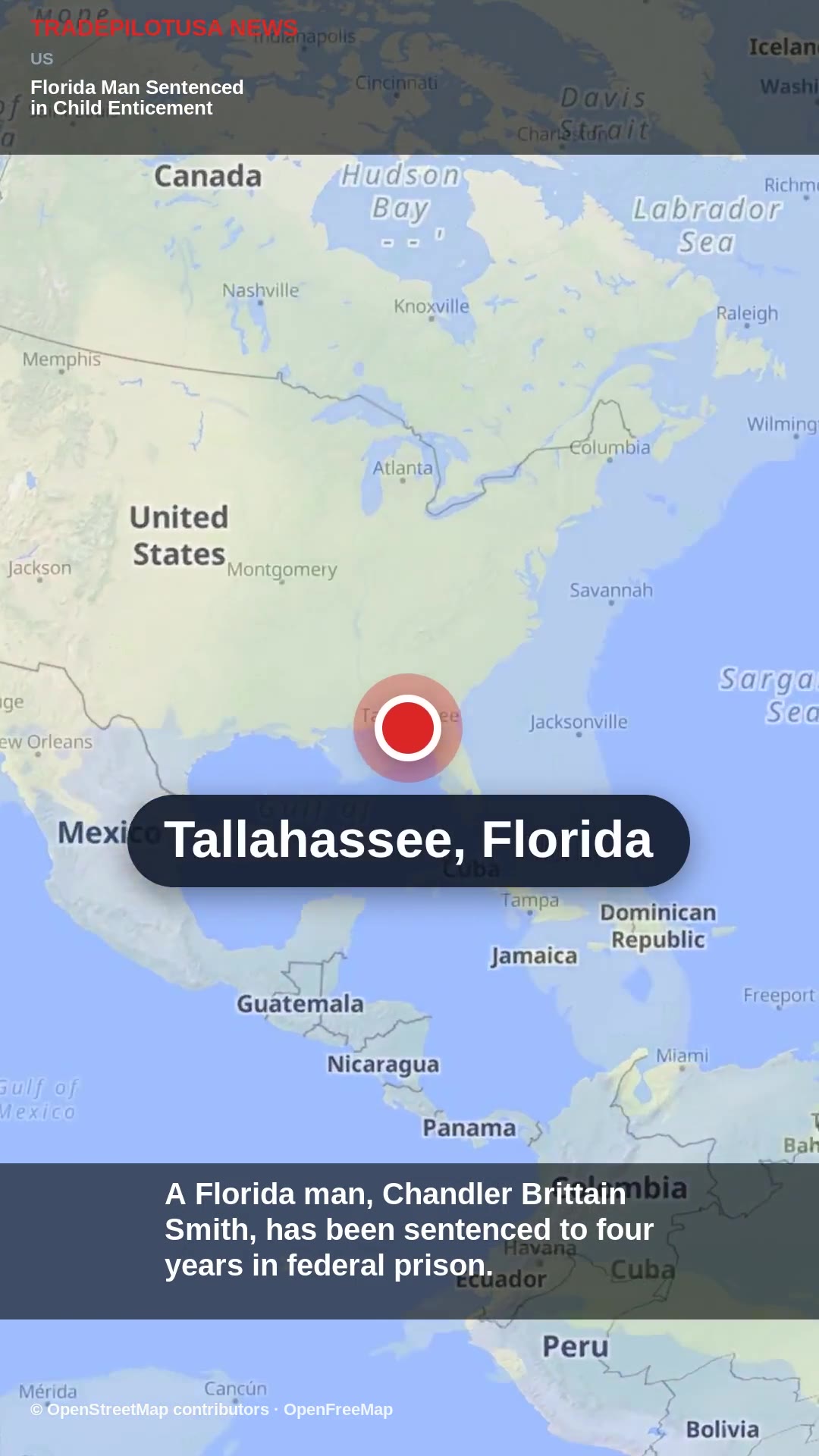 Florida Man Sentenced in Child Enticement Sting