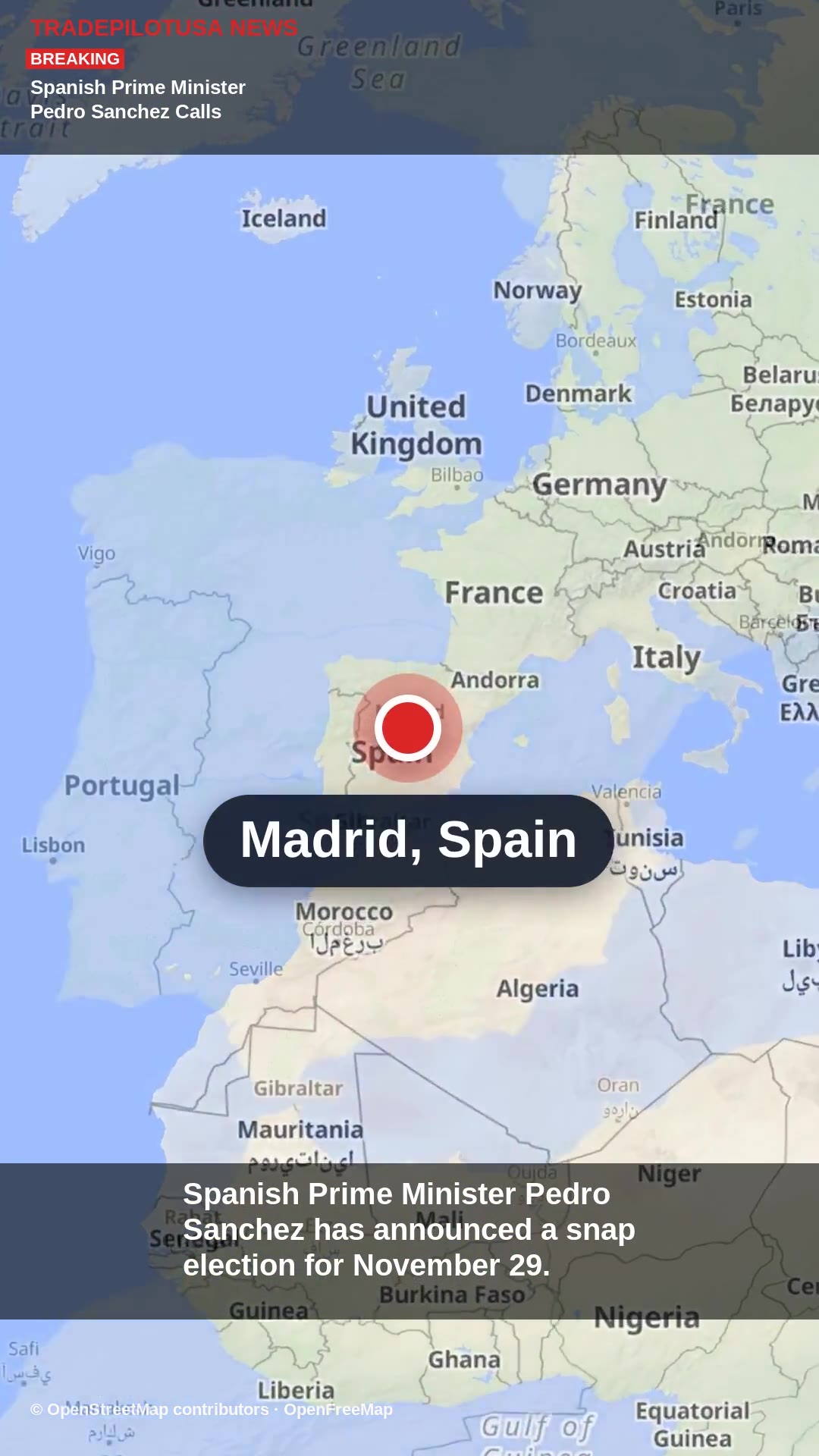 Spanish Prime Minister Pedro Sanchez Calls Snap Election After Housing Bill Rejection