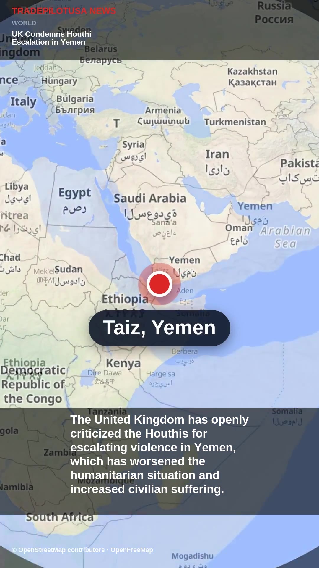 UK Condemns Houthi Escalation in Yemen Conflict