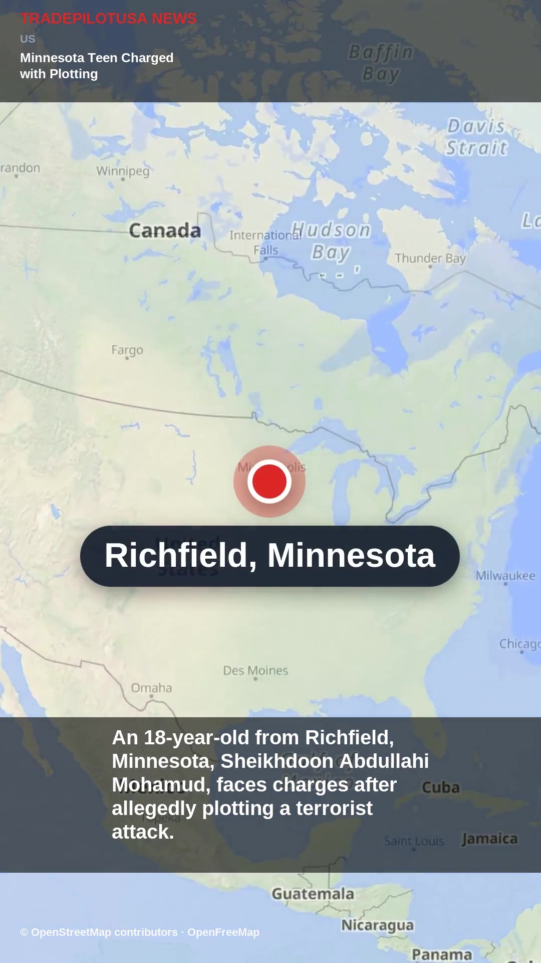 Minnesota Teen Charged with Plotting Terrorist Attack