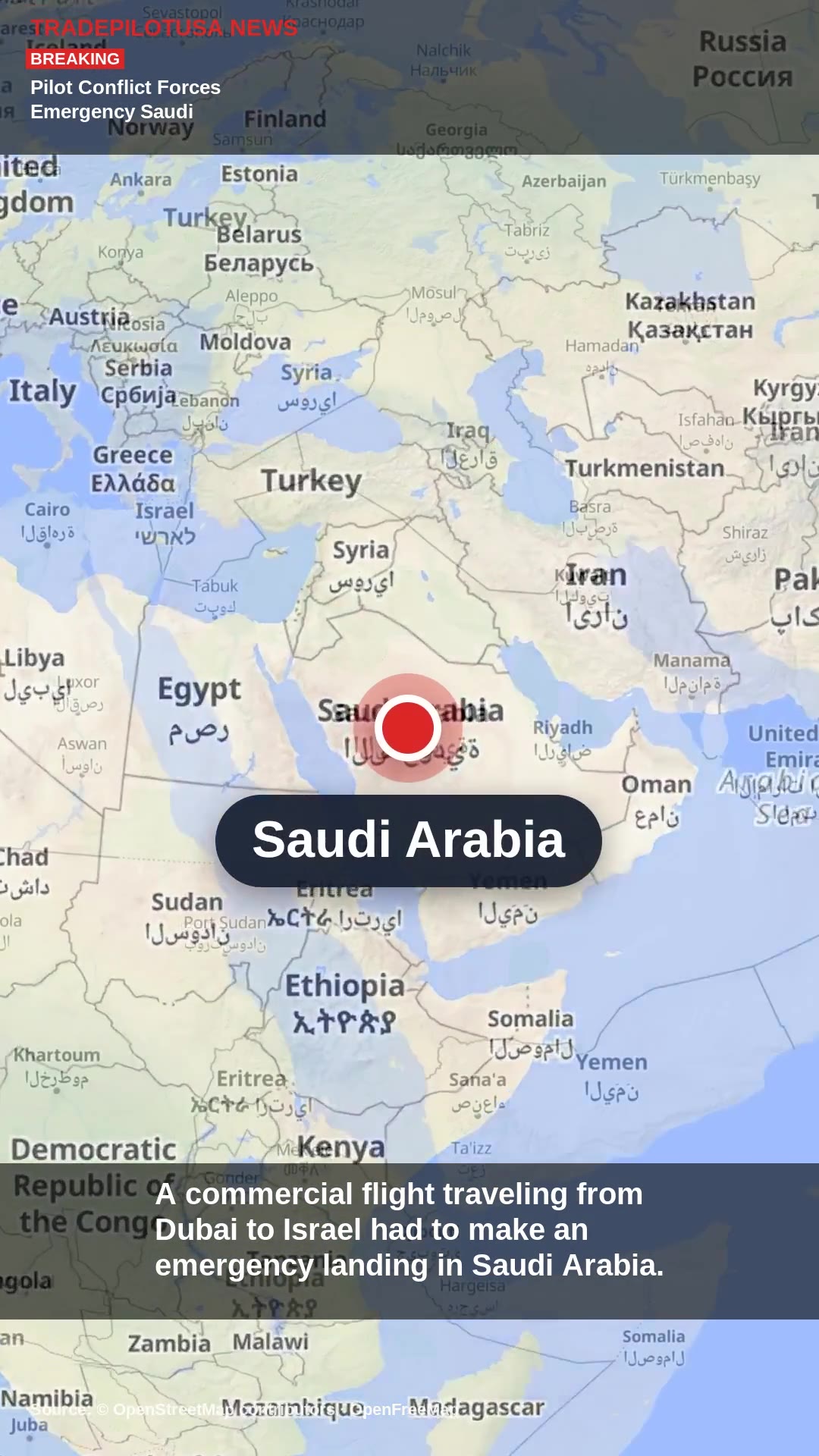 Pilot Conflict Forces Emergency Saudi Landing