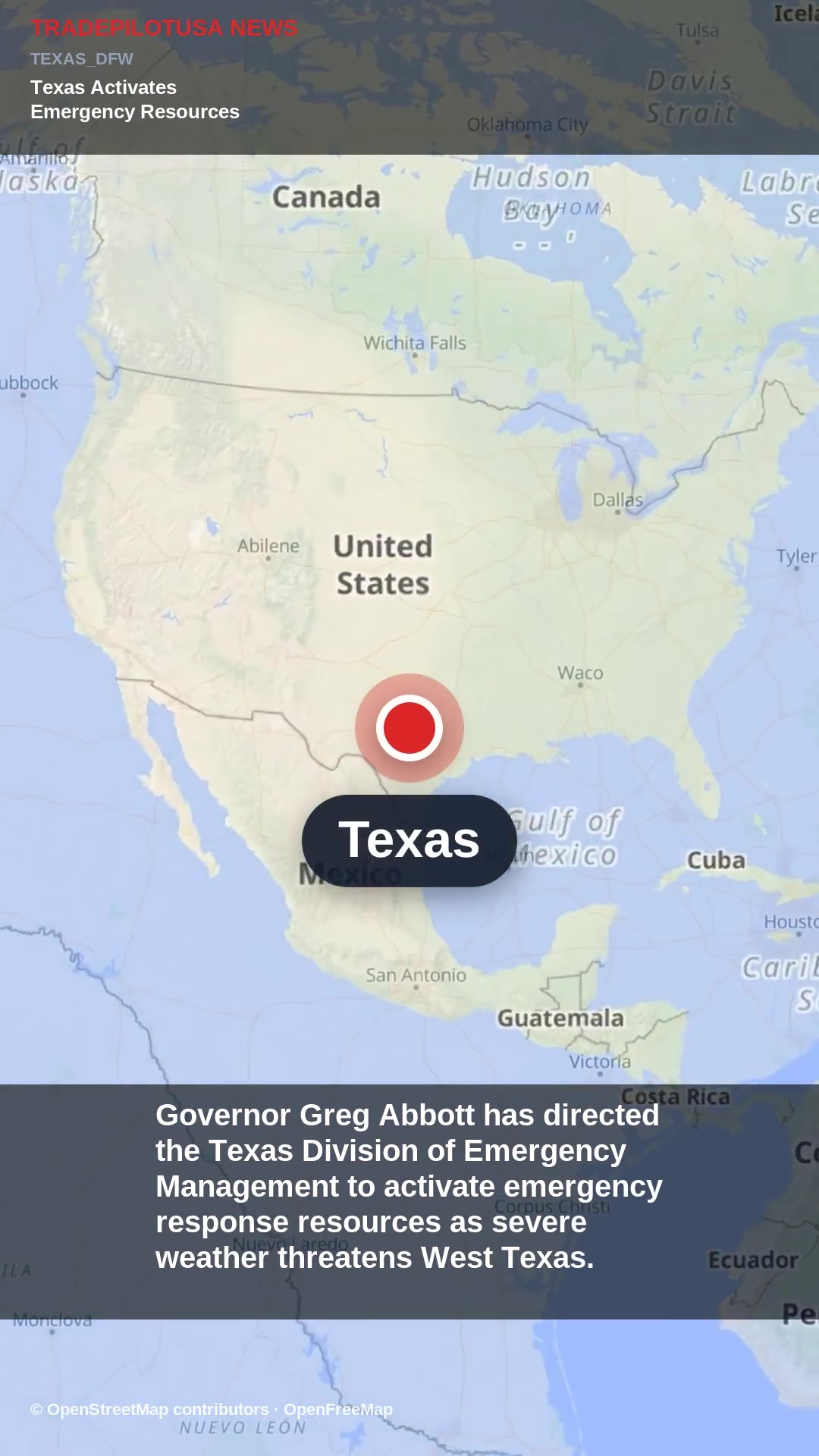 Texas Activates Emergency Resources Amid Severe Weather Threat