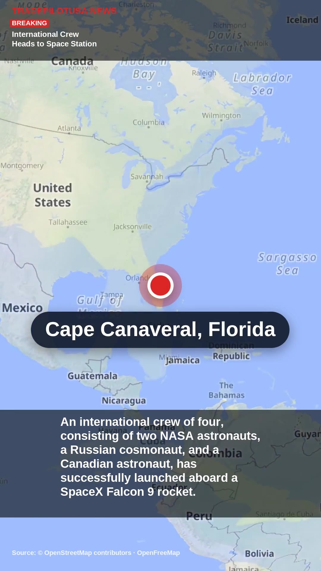 International Crew Heads to Space Station on Falcon 9