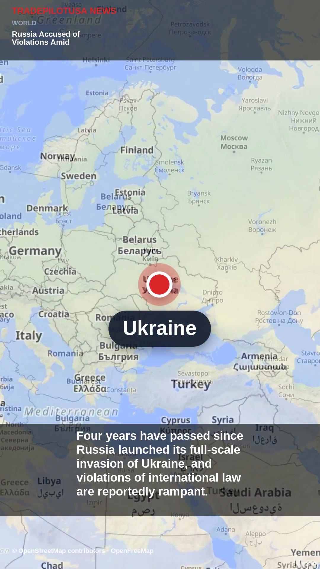 Russia Accused of Violations Amid Ukraine Invasion