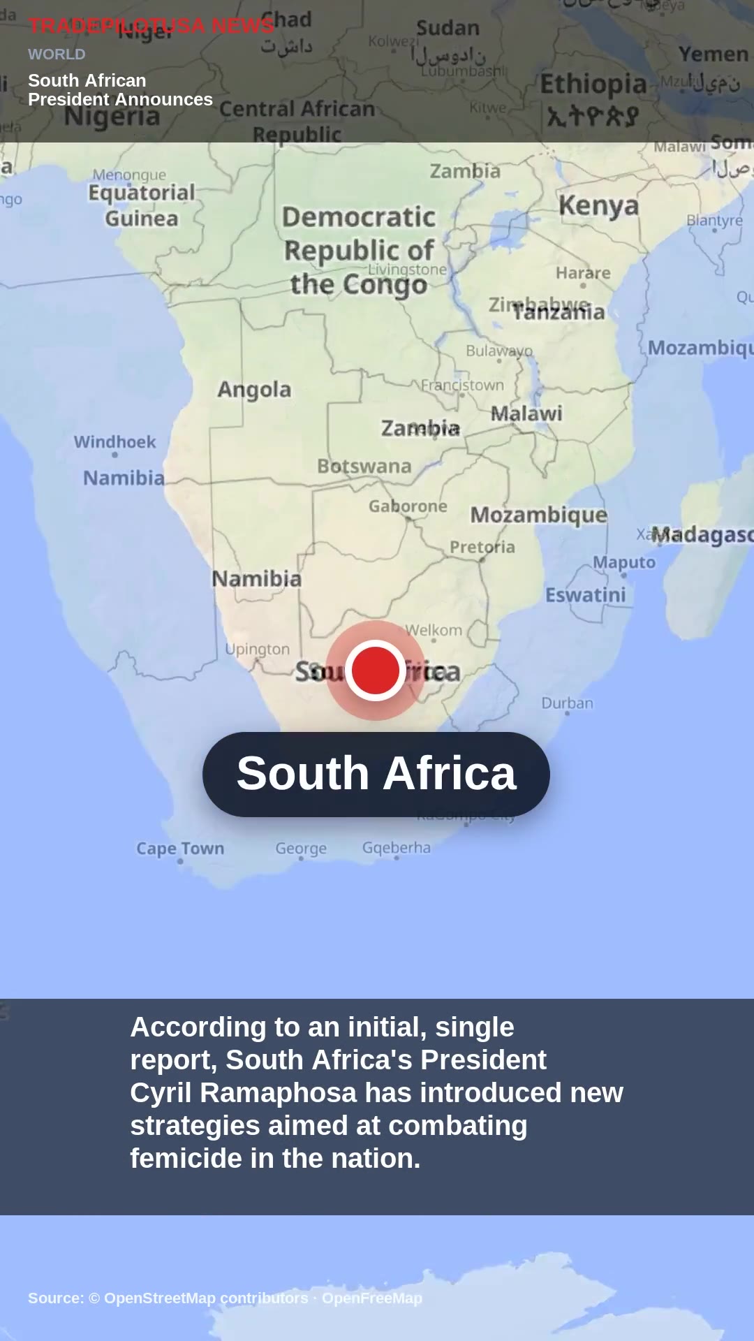 South African President Announces New Anti-Femicide Measures
