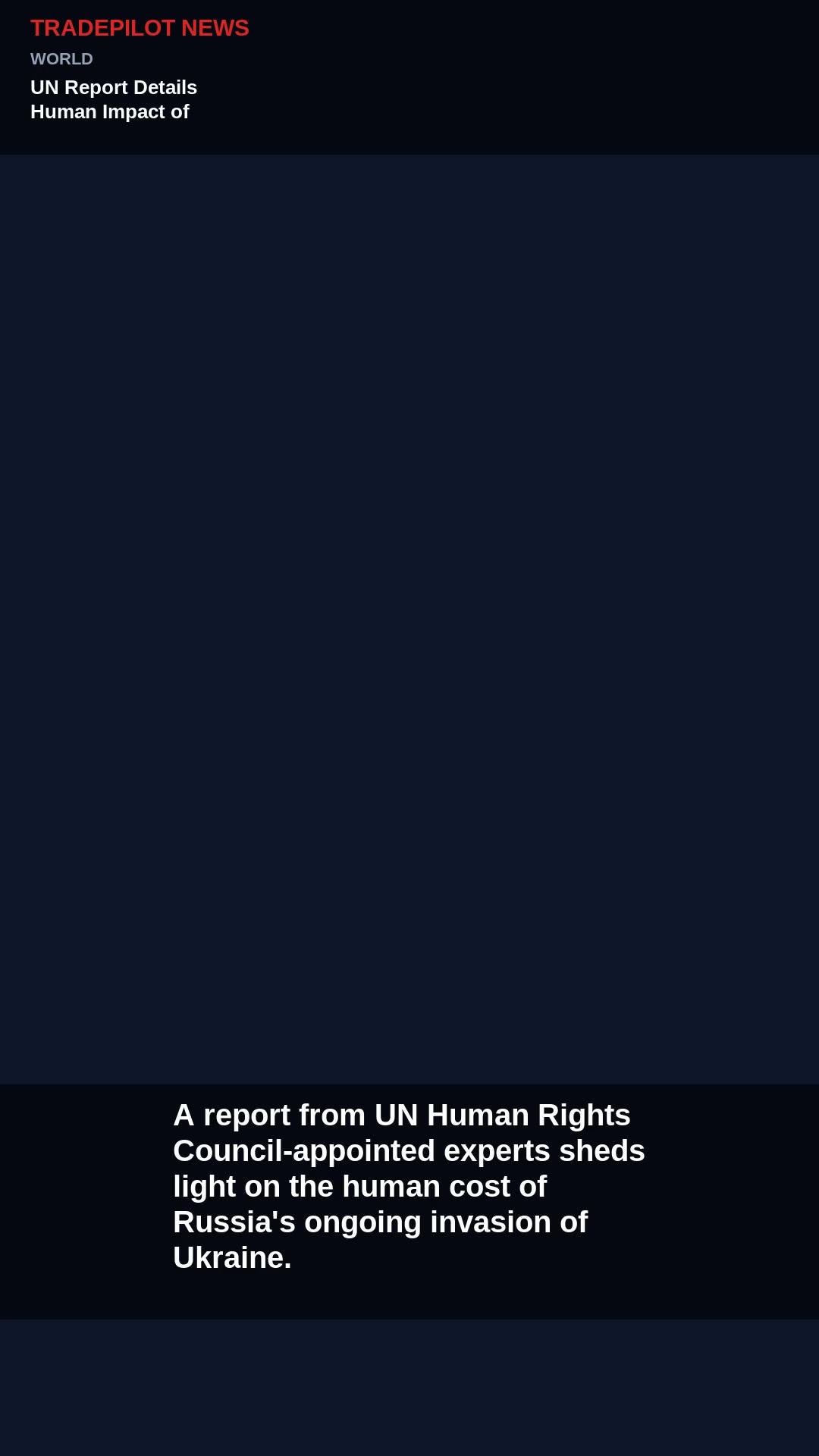 UN Report Details Human Impact of Ukraine Conflict