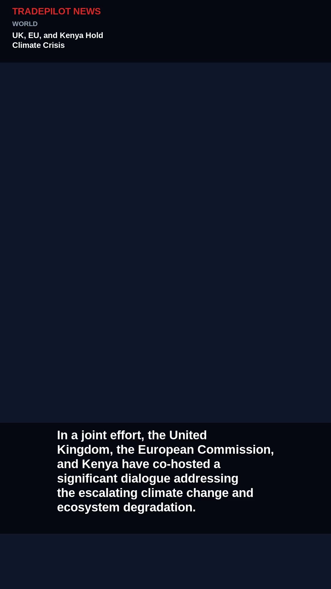 UK, EU, and Kenya Hold Climate Crisis Dialogue