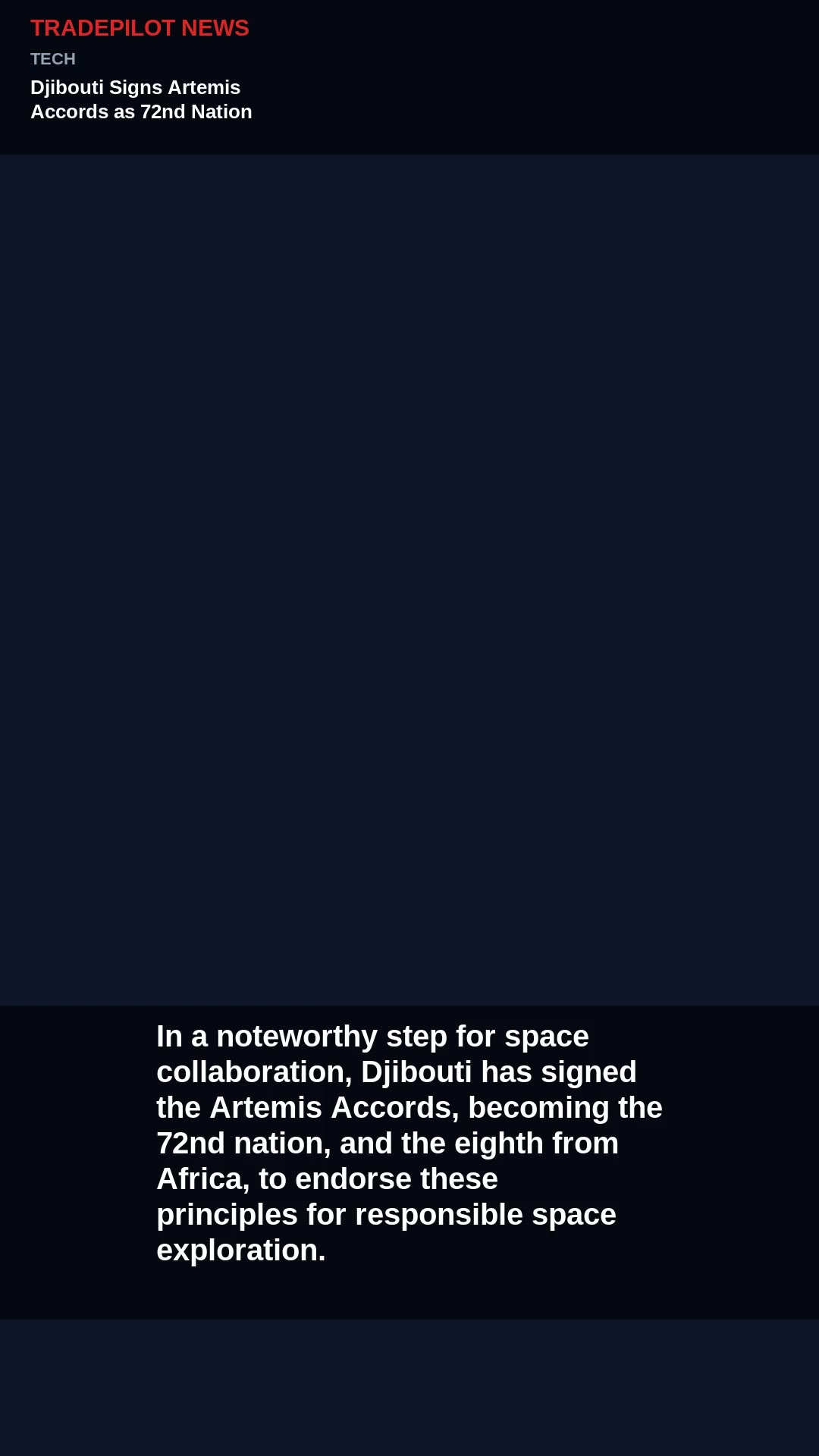 Djibouti Signs Artemis Accords as 72nd Nation