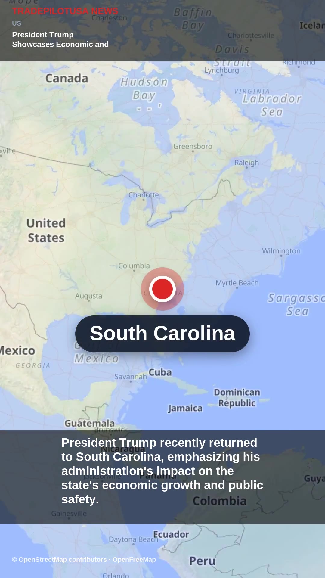 President Trump Showcases Economic and Safety Gains in South Carolina