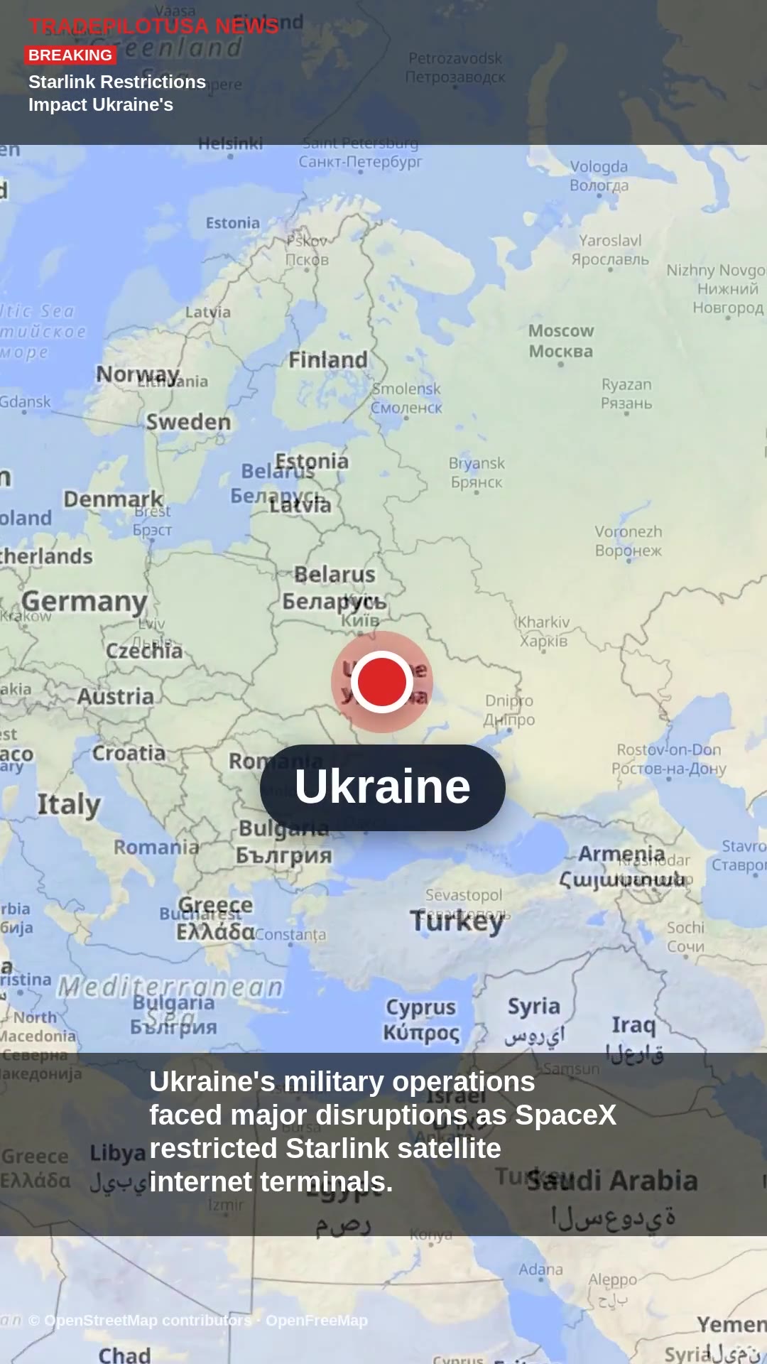 Starlink Restrictions Impact Ukraine's Military Operations