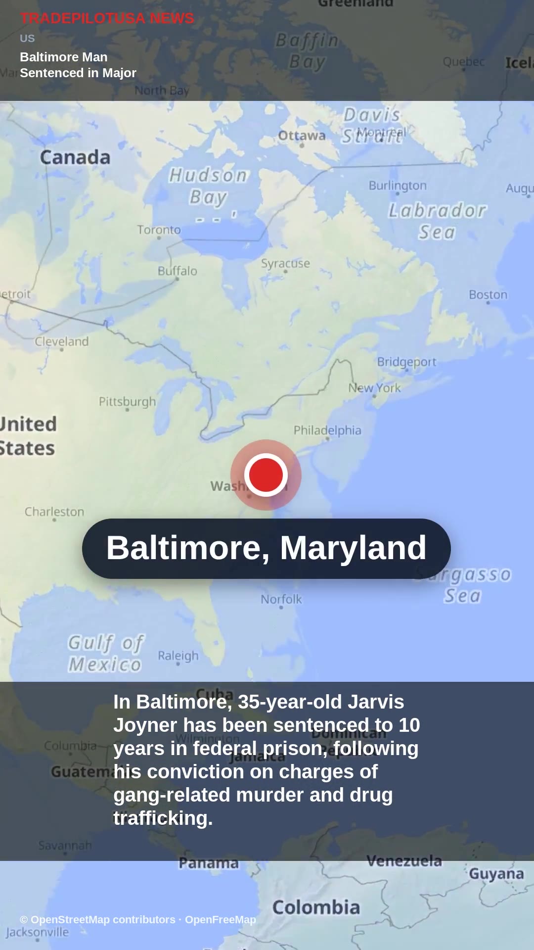 Baltimore Man Sentenced in Major Drug Trafficking Case