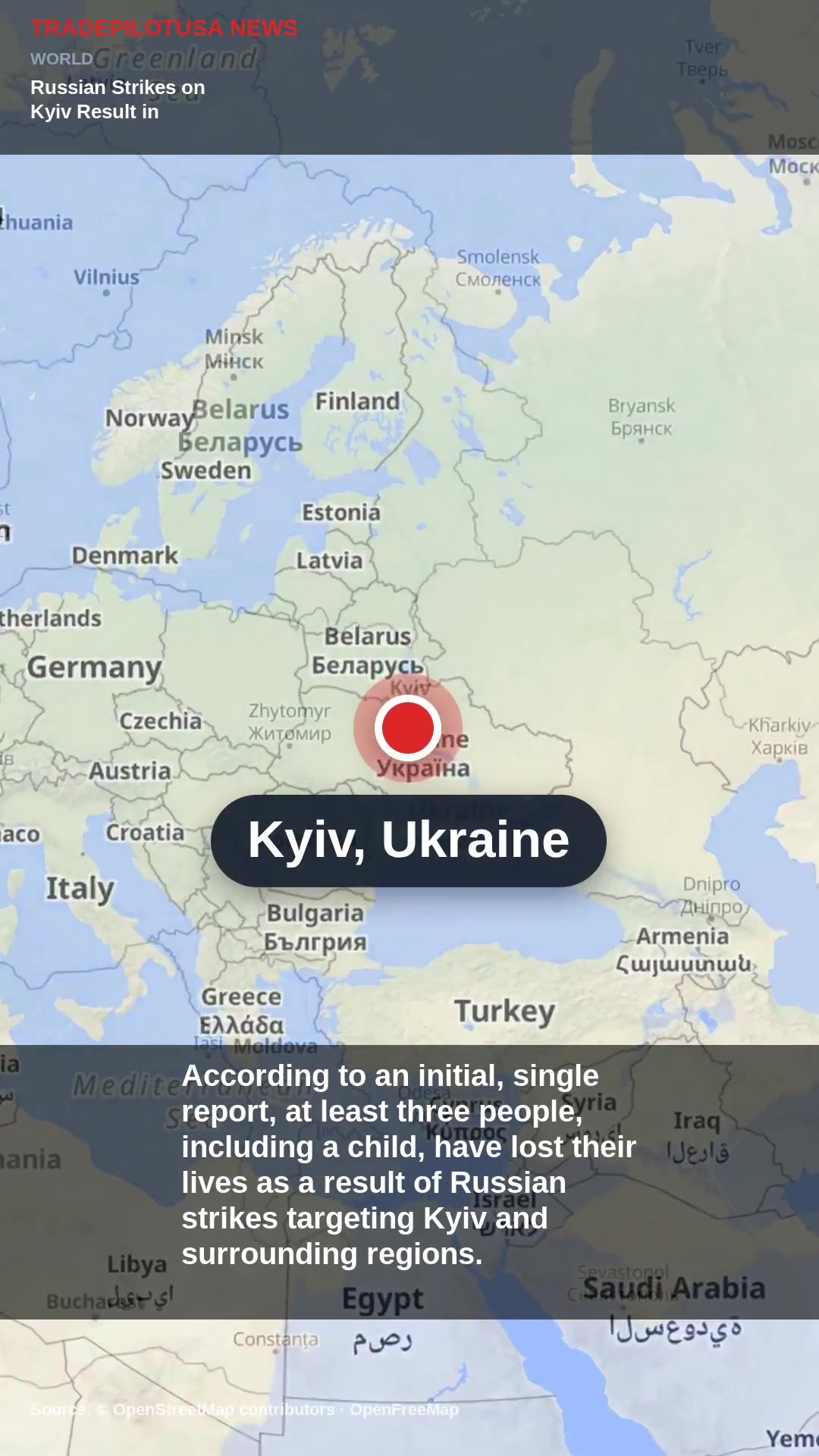 Russian Strikes on Kyiv Result in Civilian Casualties