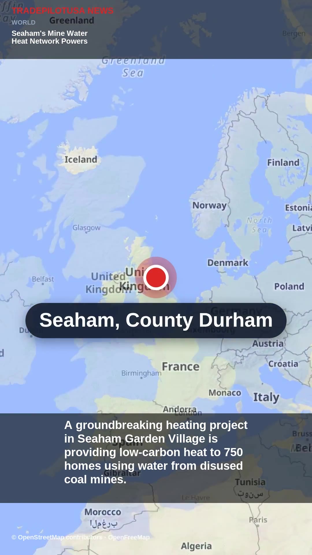 Seaham's Mine Water Heat Network Powers 750 Homes